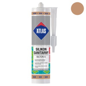 Atlas Silikon Sanitarny Silton S, kolor piaskowy beż, tuba z aplikatorem.