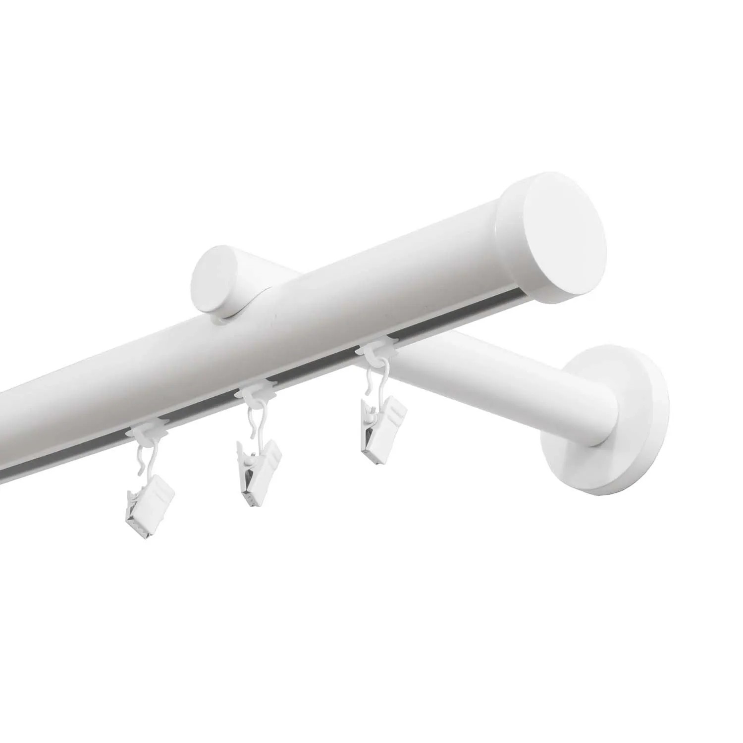 Santim Karnisz szynowy aluminiowy pojedynczy 250 cm fi 28mm  biały