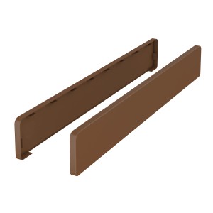 Brązowe zakończenia parapetu okiennego do parapetu, widok szczegółowy.