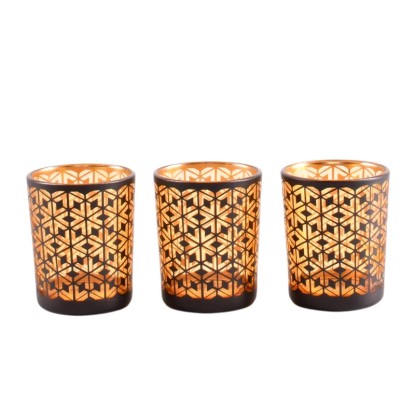 Świecznik szklany Elche 3 szt. - 5,5 x 6,7 cm