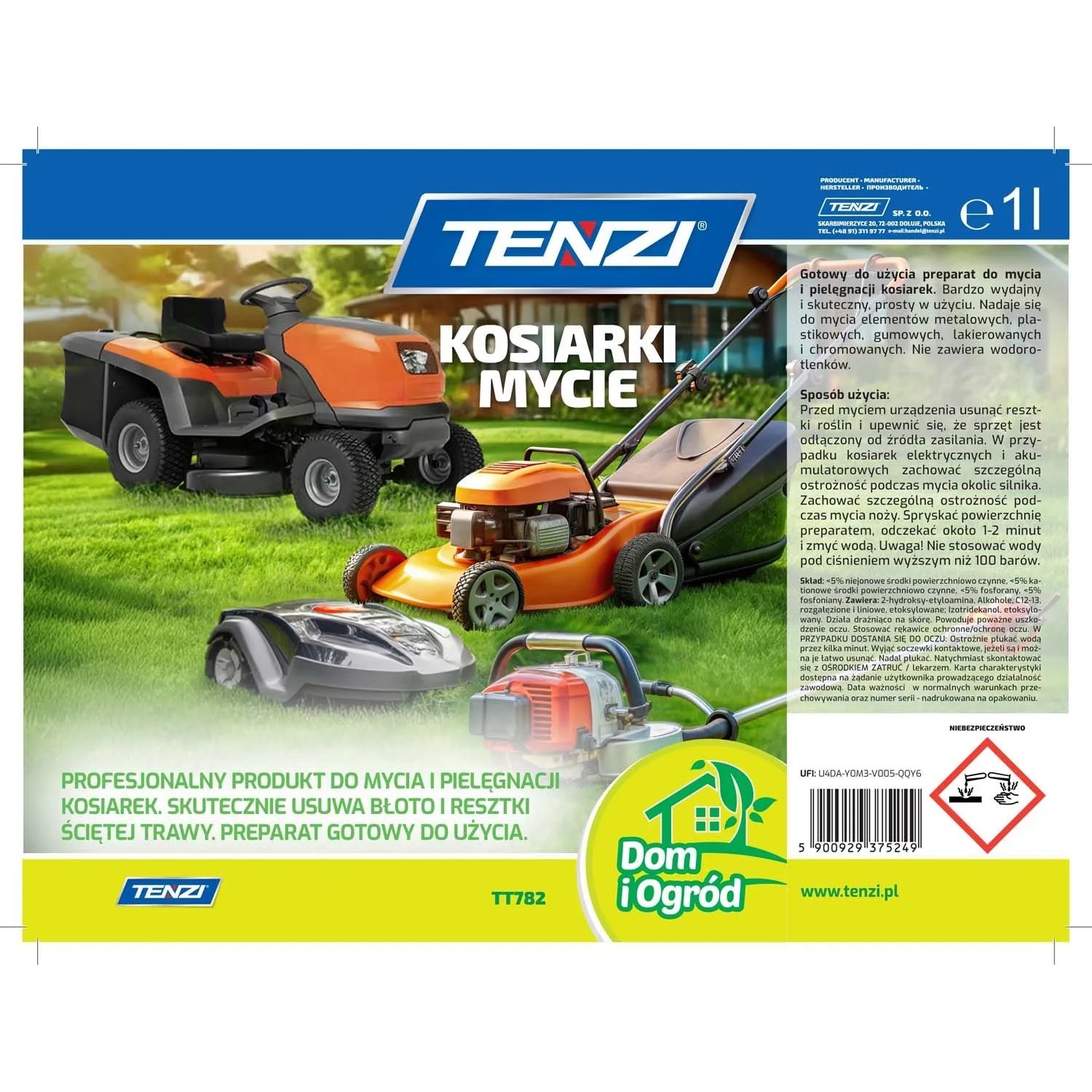 Tenzi Dom i Ogród Płyn do mycia kosiarki 1l_2