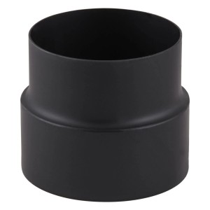 Czarny t.b.t. do akcesoriów kominkowych, adapter.