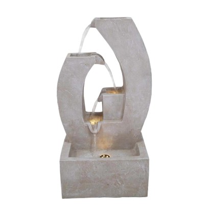 Fontanna kompozytowa "Łuki" beżowa - 39 x 23 x 68 cm