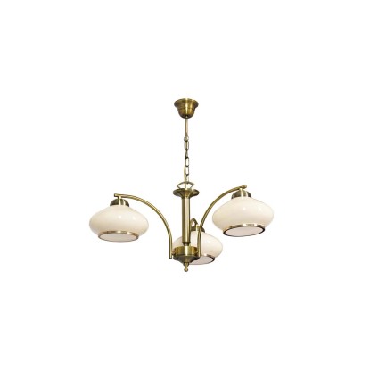 ActiveJet Lampa AJE-RITA 3x60W E27 stal szkło patyna