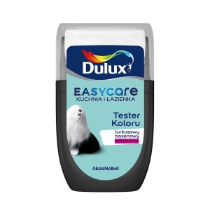 Dulux EasyCare tester farby do kuchni i łazienki, turkusowy. Do testowania farby łazienkowej.