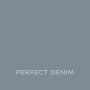 Próbka koloru "Perfect Denim" z farb do ścian t.b.t. Szaro-niebieska farba do ścian.
