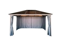Pawilon ogrodowy aluminiowo-poliwęglanowy z zasłonami - 3 x 4 m