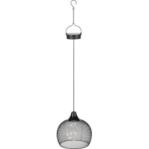 Lampa solarna wisząca OVADA ciepła biel 5LED IP44 czarna