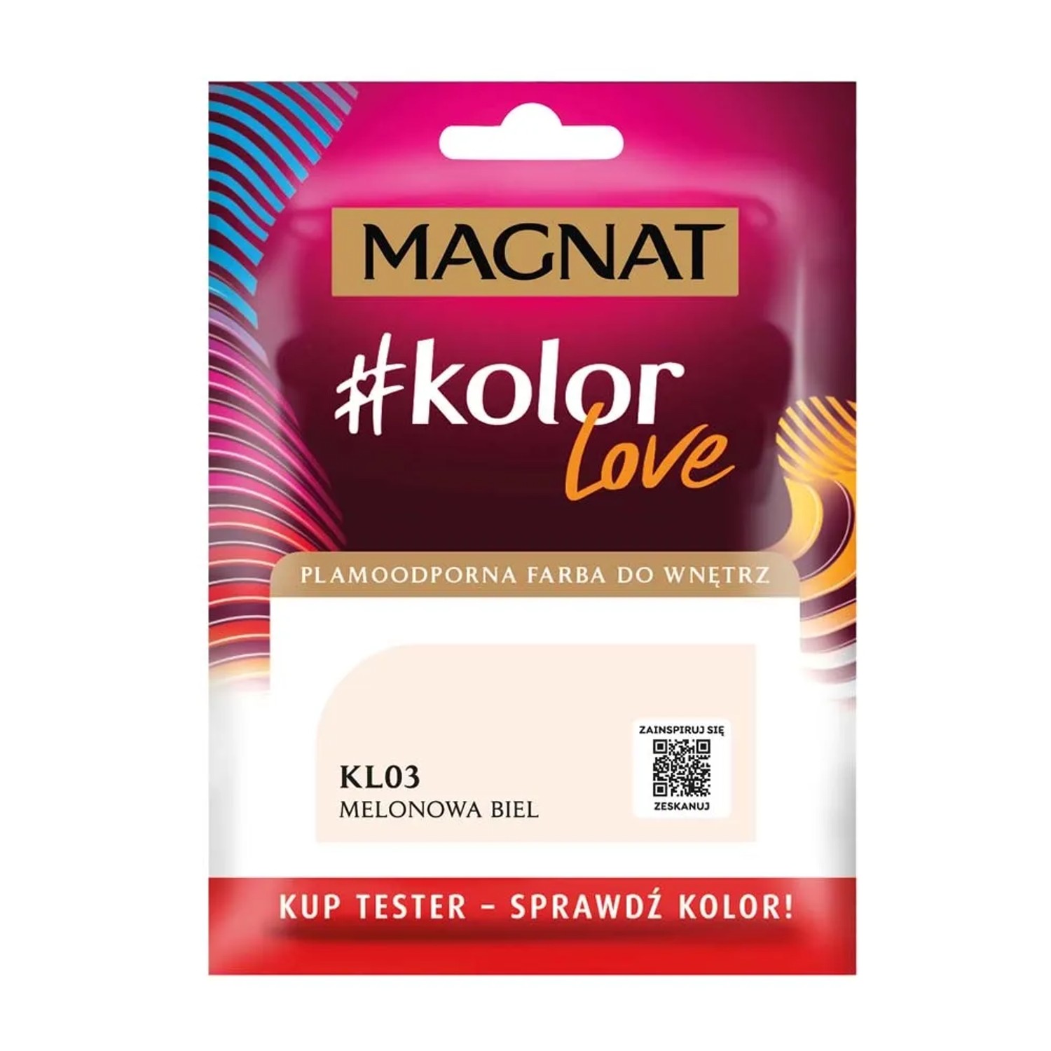 Tester farby Magnat KolorLove melonowa biel - 25 ml