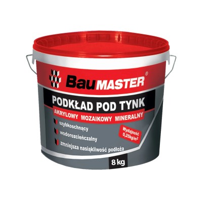 Baumaster Grunt pod tynk szary 8 kg
