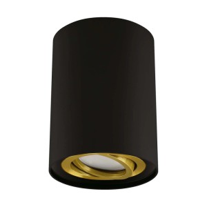 Struhm Lampa sufit. tuba HARY C 1xGU10 35W 12,5x9,4cm czarna/złota