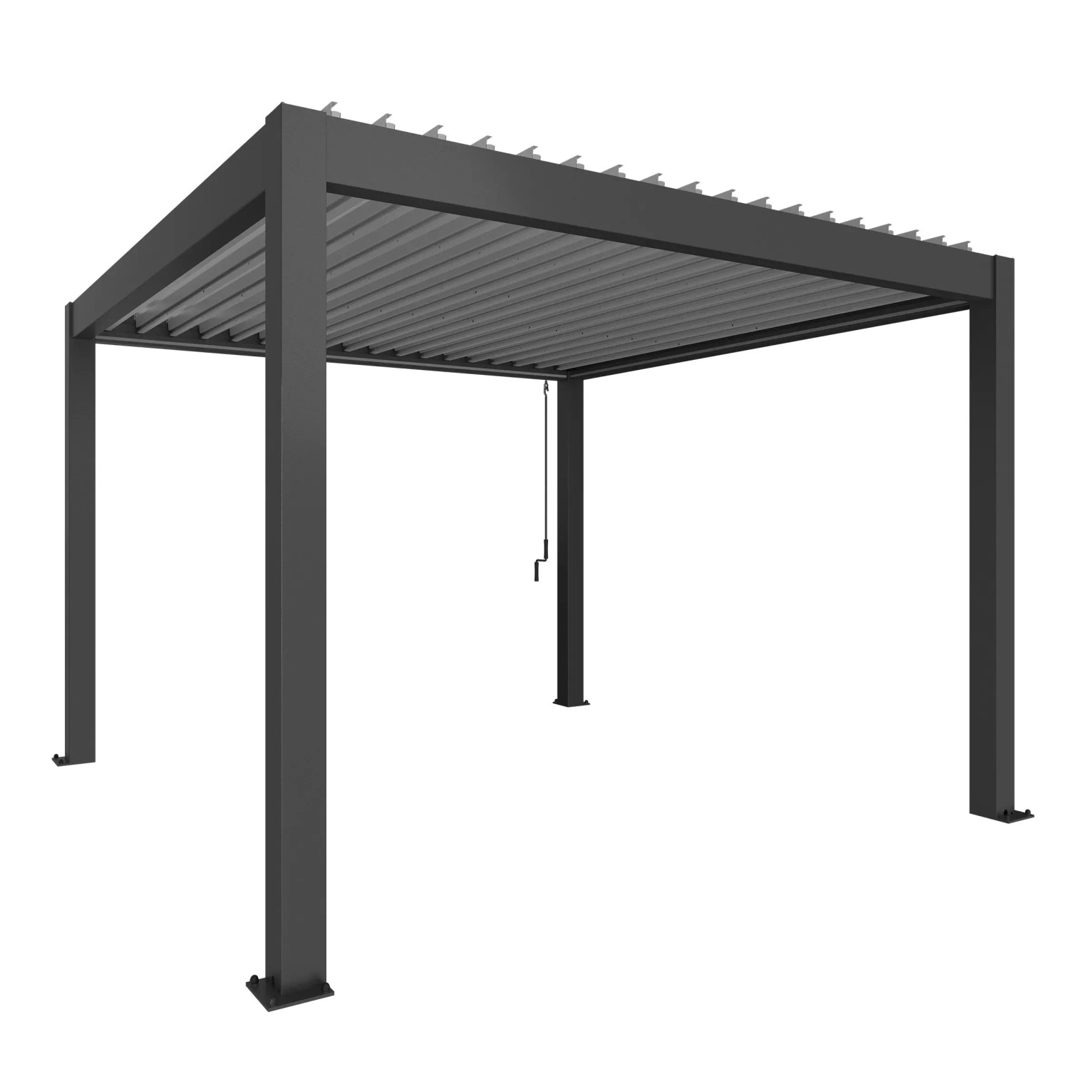 Biohort Pergola 255 cm x 367,5 cm x 367,5 cm ciemnoszara/srebrny metalik