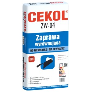 Zaprawa wyrównująca CEKOL ZW-04 do wewnątrz i na zewnątrz. Szukaj zaprawy.