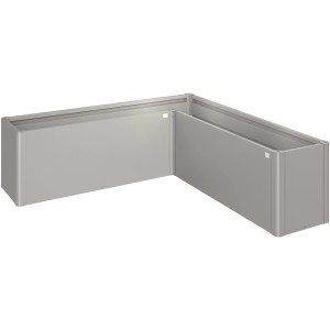 Biohort Podwyższona grządka Belvedere Midi, Rozmiar L200, kwarcowy szary metalik, metalowa do ogrodu i na balkon.