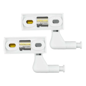 Dwie białe lampy podszafkowe t.b.t. z bateriami. Kategoria: Lampy podszafkowe.