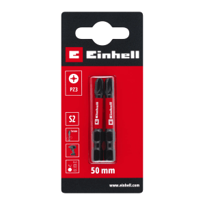 Zestaw bitów udarowych Einhell, 2-częściowy, PZ3, 50 mm, do wkrętaków i wkrętarek akumulatorowych.