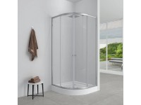 Metro Kabina półokrągła  Sierra 90  chrom brodzik niski 90 x 90 x 197