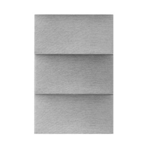 Szary panel ścienny t.b.t. o poziomej strukturze do dekoracji ścian.