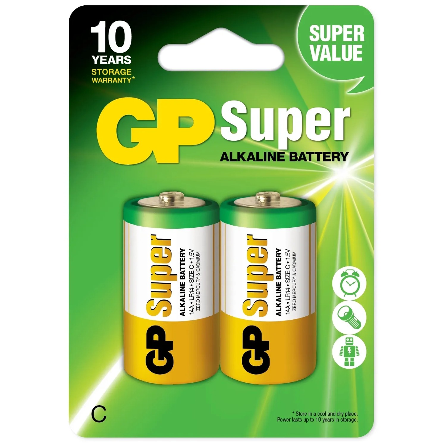 GP Baterie alkaliczne LR14/C 2 szt