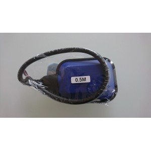 Niebieski wyłącznik pływakowy 0.5M do pomp i instalacji wodnych.