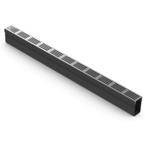 ACO Kanał odwodnienia Slimline PCV + Aluminium A15 100 x 10,3 x 6 mm