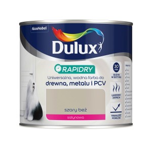 Dulux Rapidry Emalie kolorowe, odcień szary beż, do drewna, metalu i PCV.