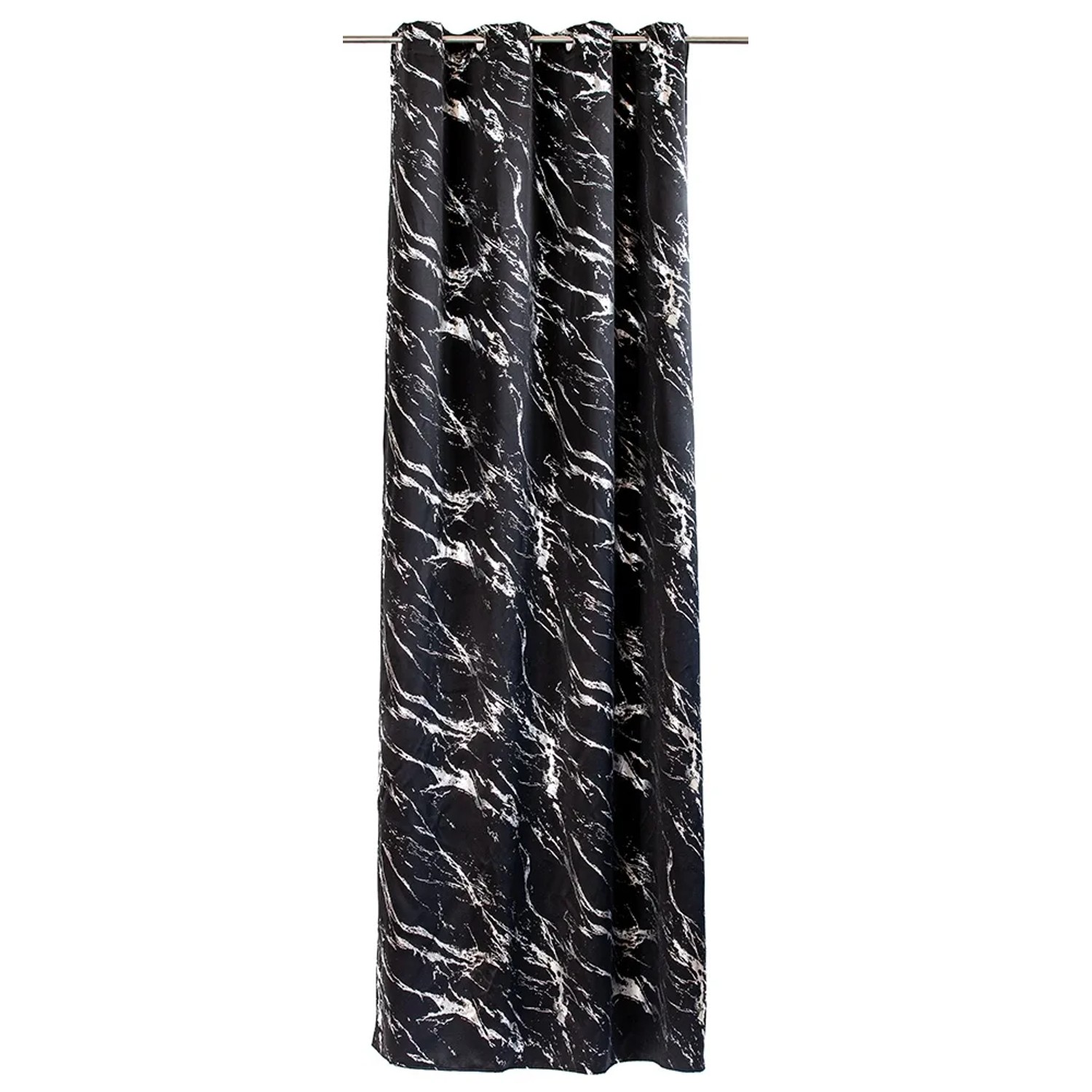 Zasłona ENDLESS CHIC na przelotkach 140 x 270 cm czarno-srebrna
