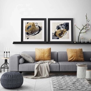 ARS LONGA Obraz NAVY WATERCOLOR 78 x 78 cm