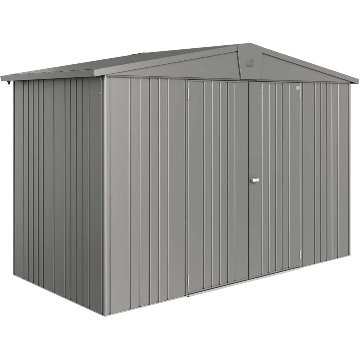 Biohort Domek ogrodowy szary kwarc drzwi podwójne - 316 x 156 cm