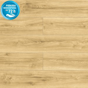 Jasne, wodoodporne panele podłogowe o wyglądzie drewna do użytku wewnętrznego.