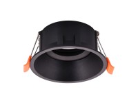 MiLAGRO Oczko sufitowe okrągłe podtynkowe czarne MiLAGRO Oczko sufitowe okrągłe podtynkowe czarne