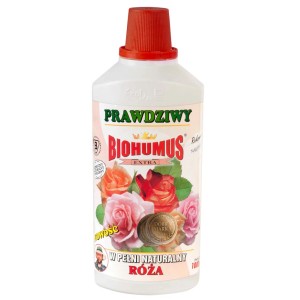 Butelka nawozu Biohumus Extra do róż, uniwersalny nawóz do róż.