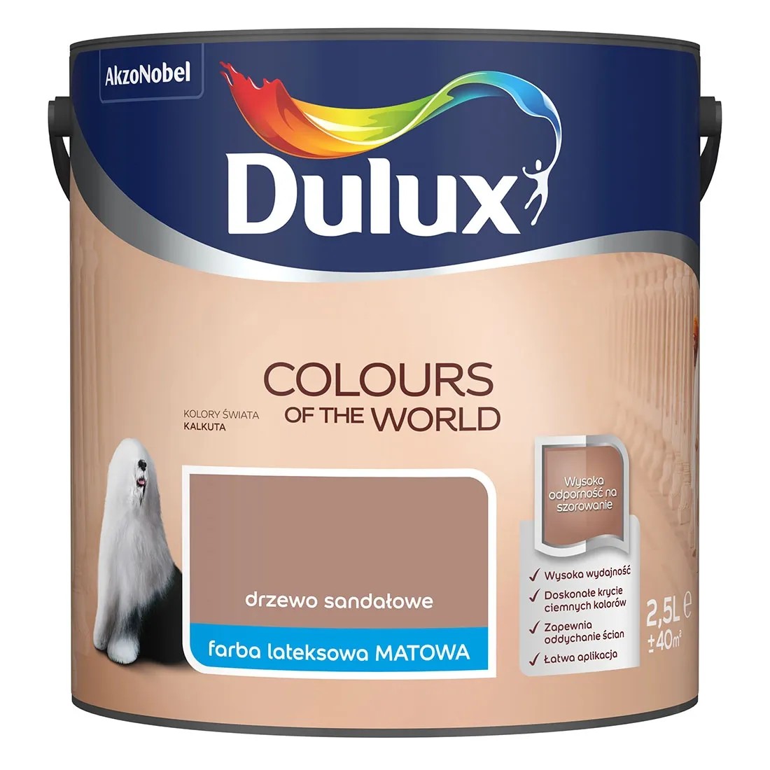 Farba Dulux Kolory Świata drzewo sandałowe 2,5 l