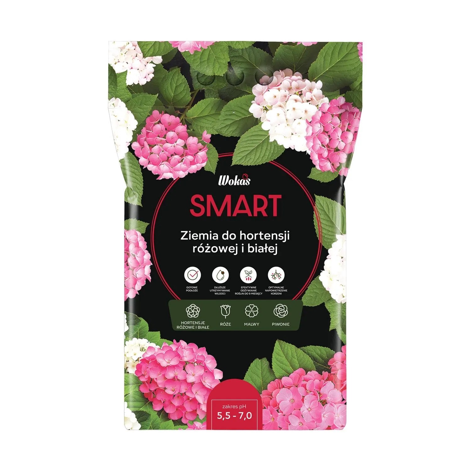 Wokas Podłoże do hortensji białych i róż SMART 20L