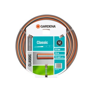 Wąż ogrodowy Gardena Classic, 15m, 13mm (1/2 cala), zwinięty.