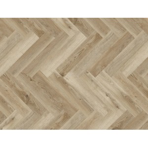 Zbliżenie paneli winylowych t.b.t. we wzór jodełki.