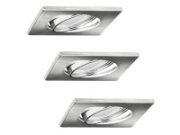 Polux Zestaw oczek ruchomych kwadratowych Olin LED 3x3,5 W GU10