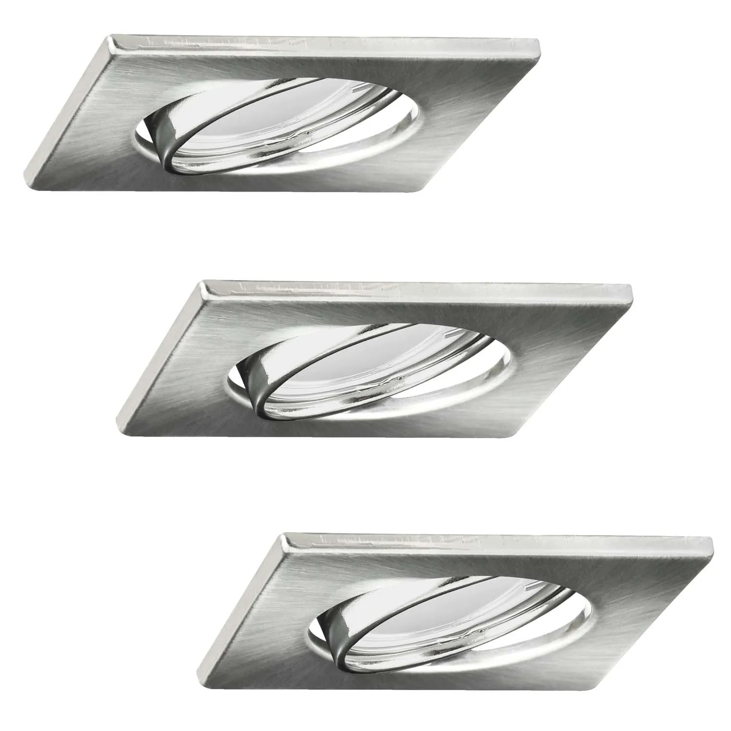 Polux Zestaw oczek ruchomych kwadratowych Olin LED 3x3,5 W GU10