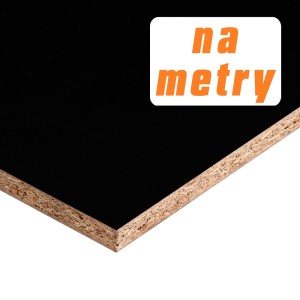 Czarna płyta meblowa, cięta na wymiar.