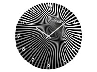 Zegar Glass Clock OP-ART. śr. 30 cm