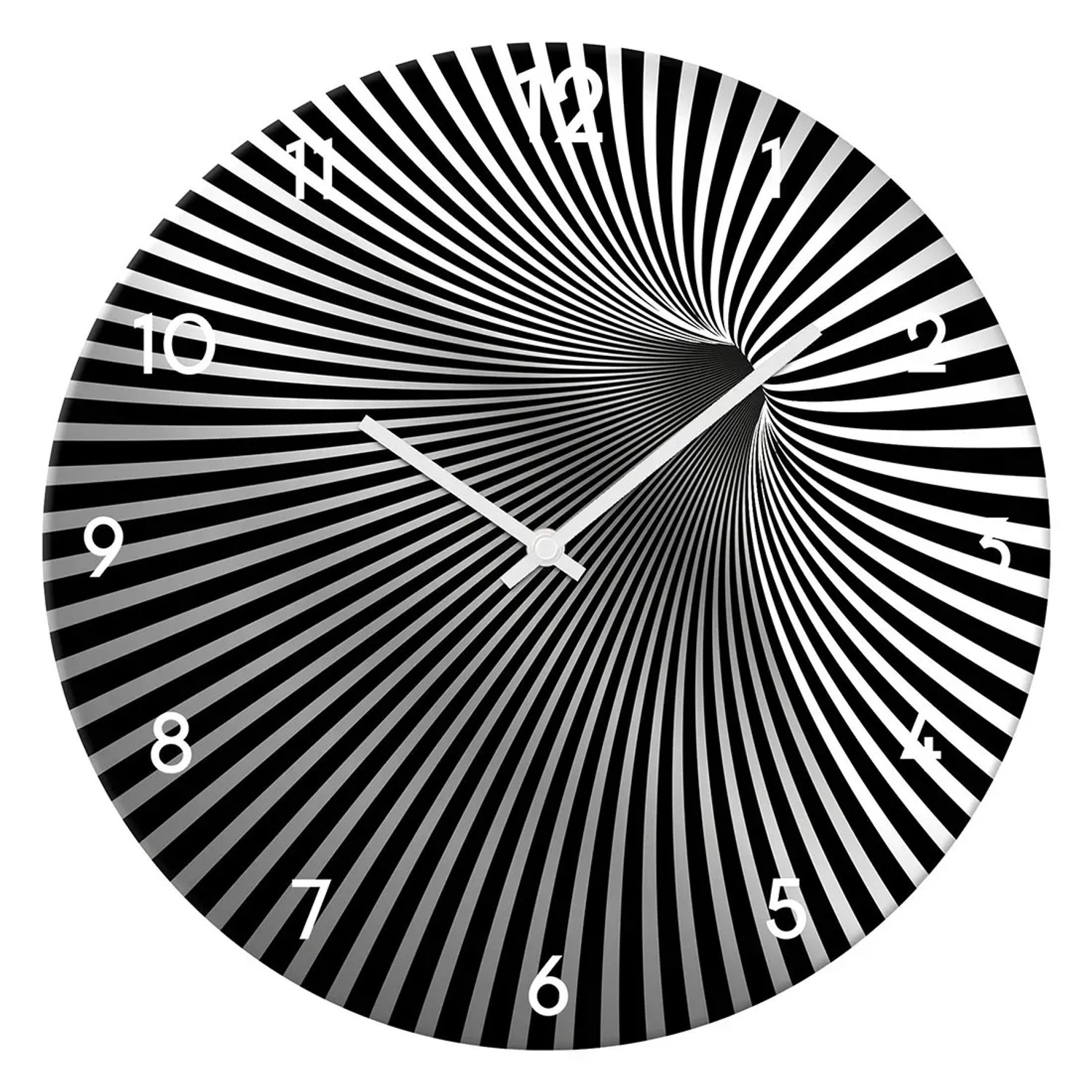 Zegar Glass Clock OP-ART. śr. 30 cm