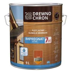 Impregnat do drewna Drewnochron, idealny do płotów i elewacji drewnianych.