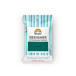 Tester farby do łazienek Beckers, kolor Vibrant. Idealny do sprawdzenia odcienia.